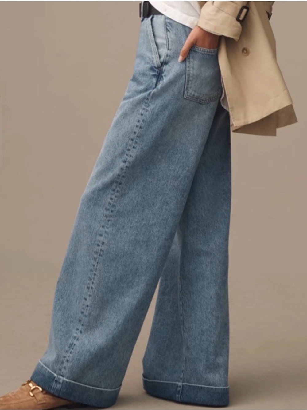 Anthropologie Pilero High-Rise
Pleated Cuff Trouser Jeans - Picture 2 of 8
